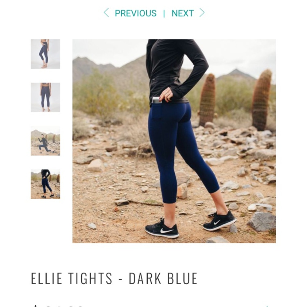 Senita athletic crop pants cobalt blue